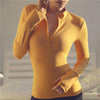 Women Top Sport Zipper Long Sleeve With Thumb Holes