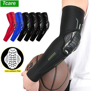 Tcare Basketball Elbow Pads Compression Volleyball Sleeve Protector Fitness Gear Sports Training Support Bracers for Adult Teens