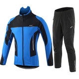 ARSUXEO Men Winter Cycling Jacket Set Windproof Waterproof