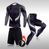 3 Pcs Compression Sportswear Rashguard Tracksuits