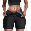 Fat Burning Sauna Sweat Shaper Wear High Waist Shorts Above Knee Pants Body Suit Workout Waist Trainer Weight Loss With Button